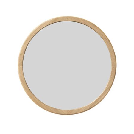 Fredericia Runder Wandspiegel Silhouette Mirror von Fredericia Eiche hell geölt, Ø: 100 cm