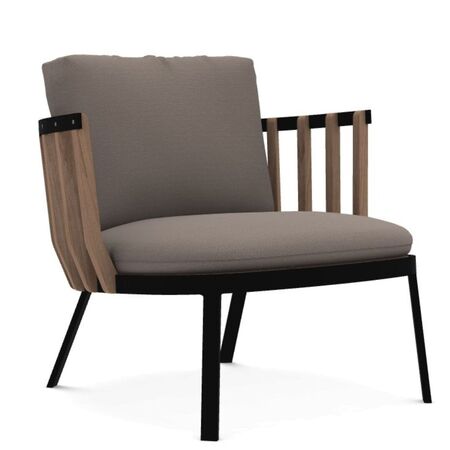 Ethimo Ethimo Swing Club Armchair Olivgrün, Teakholz