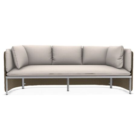 Ethimo Ethimo Esedra 3 Seater Sofa Warmweiss, Breites Gewebe Sand