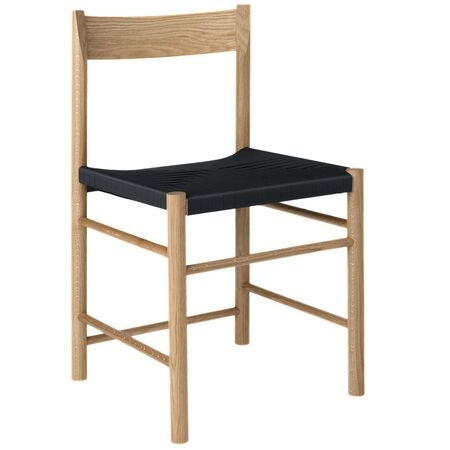 Brdr Kruger F Dining Chair Bordeaux lackierte Eiche, Papierkordel