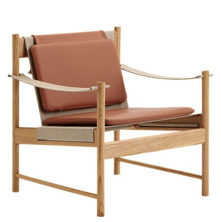Brdr Kruger Lounge-Sessel HB von Brdr Krüge Eiche geölt, Spectrum Brandy Leather 30155 - 66