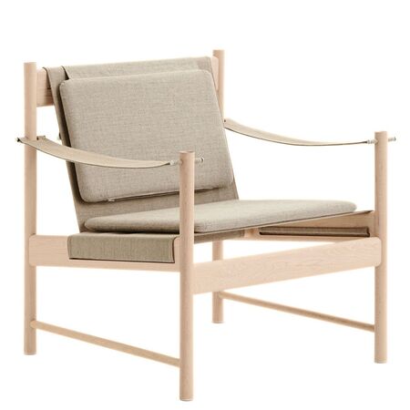 Brdr Kruger Lounge-Sessel HB von Brdr Krüger Eiche geräuchert, Öl, Spectrum Leder - Almond 30150