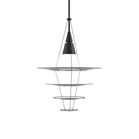 Louis Poulsen Pendelleuchte Enigma von Louis Polsen Ø: 42.5 cm, Schwarz