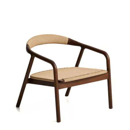 Kave Home Sessel Derile von Kave Home Beige / Walnuss