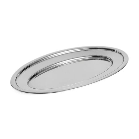 HAY Accessoires Ovale Servierplatte Essential Steel im 6er Set von Hay Medium