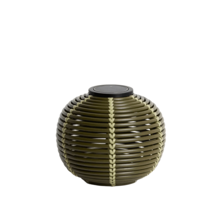 Kave Home Outdoor Solar Tischlampe Garoina von Kave Home Ø: 25 cm / H: 21 cm, Grün
