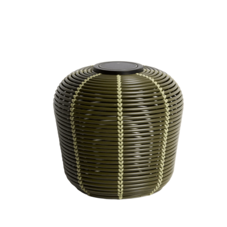 Kave Home Outdoor Solar Tischlampe Ø: 35 cm Garoina von Kave Home Ø: 35 cm / H: 32 cm, Taupe