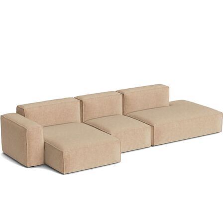 HAY Living 3 Sitzer Modularsofa Niedrige Armlehne Mags Soft Kombination 4 Removable Cover von Hay Links, Dark Green - Turf