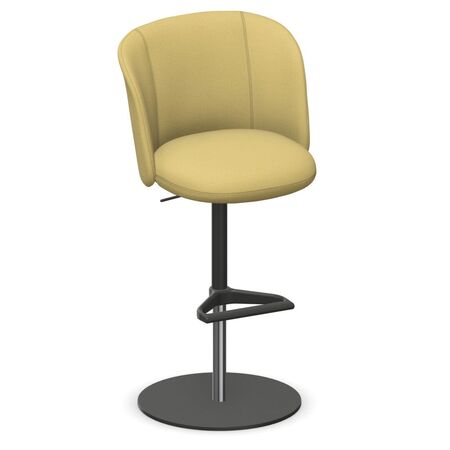 Vitra Mikado Side Chair High in Stoff von Vitra Kanariengelb 01 - Hola, Aluminium poliert 03