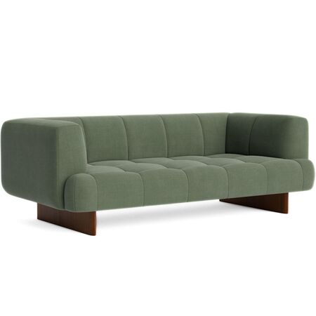 HAY Living 2 Sitzer Sofa Quilton Lift von Hay Vidar - 542 / Walnuss Lackiert