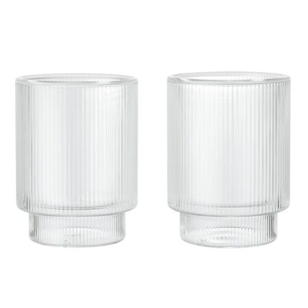 Ferm Living Gläser Ripple Thermal von Ferm Living Clear