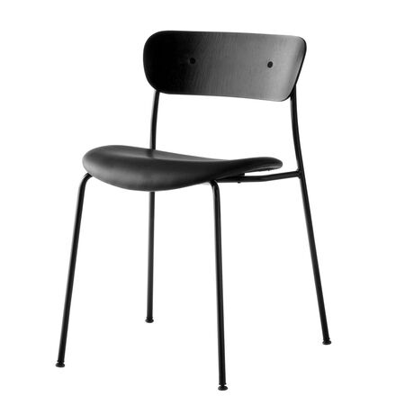 &Tradition Stuhl Pavilion AV3 von &Tradition Lacquered Walnut / Chrome / Karakorum 003