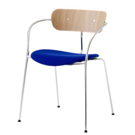 &Tradition Sessel Pavilion AV4 von &Tradition Lackiertes Nussbaumholz / Chrome / Karakorum 003