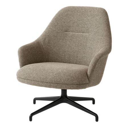 &Tradition Lounge-Sessel Rely HW139 von &Tradition Gentle 0443 / Aluminium, Standard