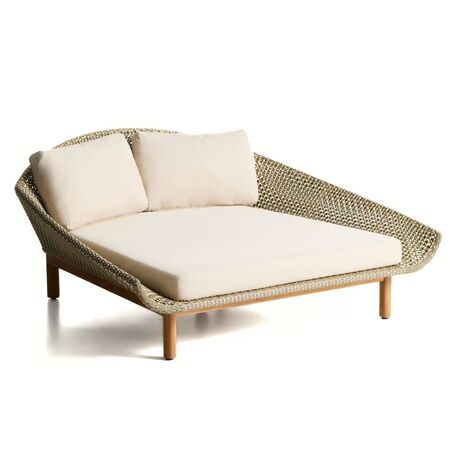 Kave Home 2er-Sonnenliege Olbia von Kave Home Grün / Beige
