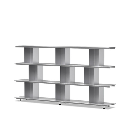 Nils Holger Moormann Zoll D - 3 Stufen Aluminium unbehandelt, B: 220 cm, H: 95 cm