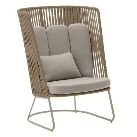 Kave Home Outdoor-Sessel mit hoher Rückenlehne Saconca von Kave Home Beige
