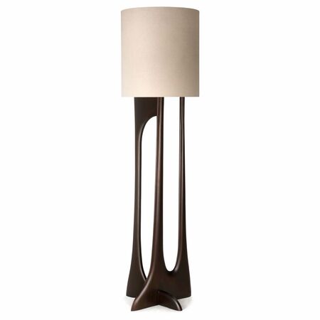 Ethnicraft Stehlampe Flow von Ethnicraft Mahagoni Rose Braun