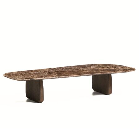 Kave Home Marmor Couchtisch Pirita von Kave Home Braun / Natur Finish
