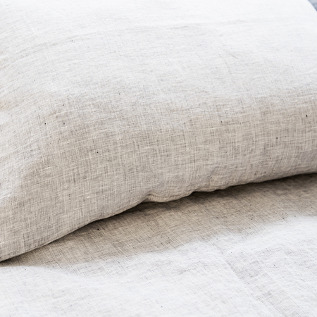 Feine Leinen-Bettwäsche hellblaugrau