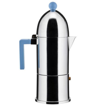 Alessi Alessi La Cupola Espressomaschine Aluminium / Hellblau