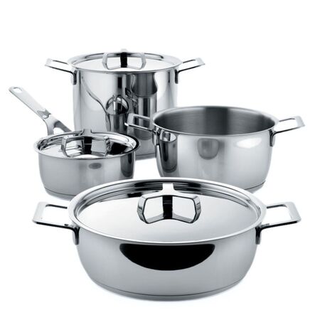 Alessi Topf-Set 7-teilig Pots&Pans von Alessi Edelstahl 