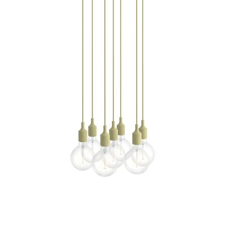 Muuto Cluster Pendelleuchten E27 von Muuto Light Orange, 18 Lampen