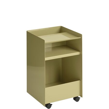 Muuto Rollcontainer Folded von Muuto Beige Green, Offen hoch