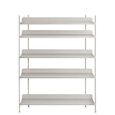 Muuto Hohes Regal 'Compile' Grau, 6 Tablare / H: 183 cm