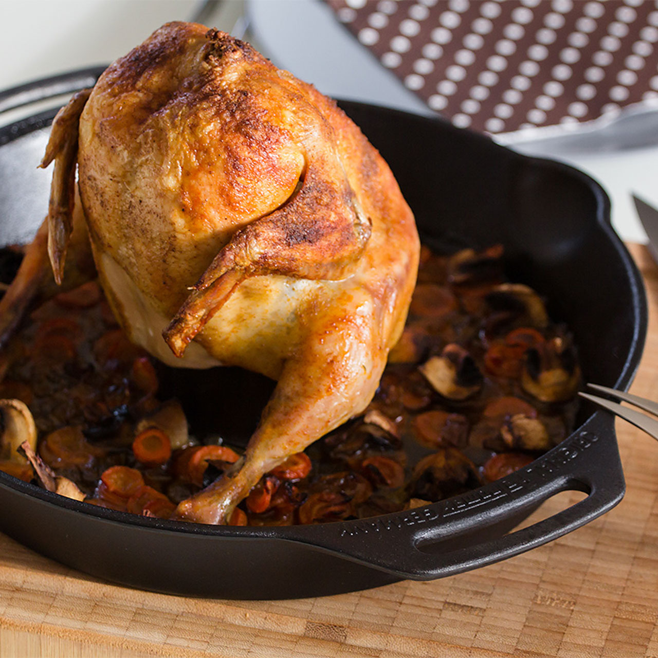 Geflügelbräter aus Gusseisen