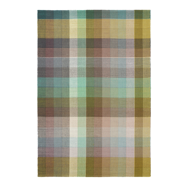 Tapis Glory tissé à la main avec motif à carreaux