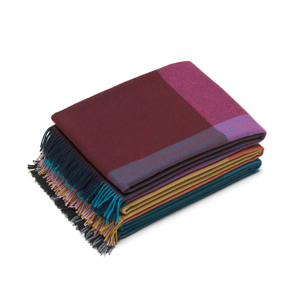 Hochlandwoll-Decke Colour Block