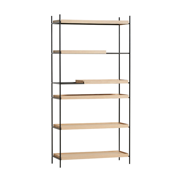 Tray Shelf High - 4 Black Wide With 2 Short Shelves (étagère haute)