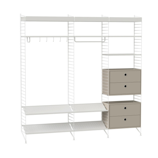Wandgarderobe String mit Schrankelement