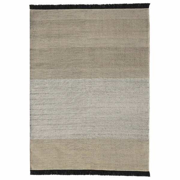 Tres Stripes Black Outdoor Teppich