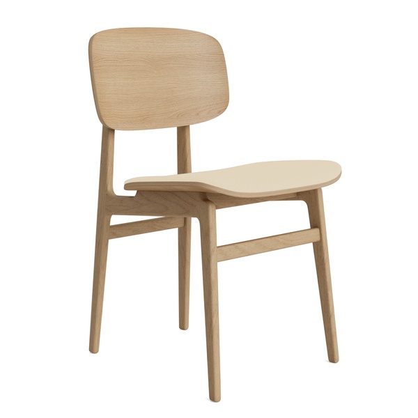 NY11 Dining Chair Light Smoked Frame - Chaise sans accoudoirs avec coussin d'assise