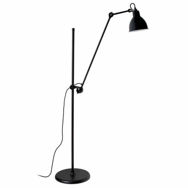 DCW Lampe Gras N°215 Stehleuchte - Gestell Schwarz Rund Schrim