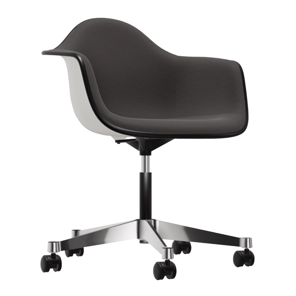 Eames Plastic Armchair PACC RE mit Vollpolster / Keder Basic Dark 01
