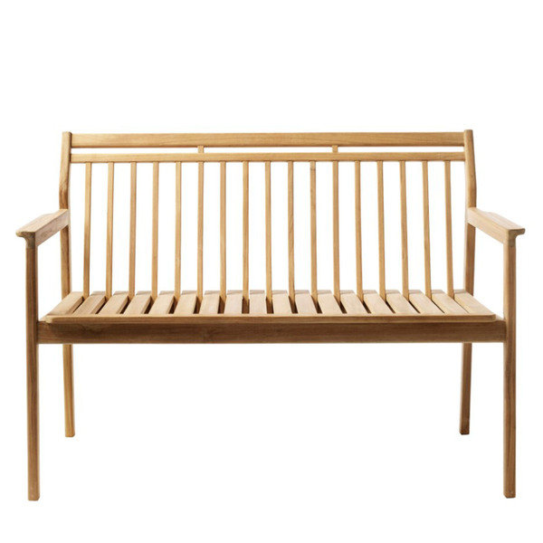 M12 Sammen 2 Pers Garden Bench With Backrest - Nature