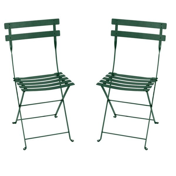 2er Set Gartenstuhl Bistro in Metall