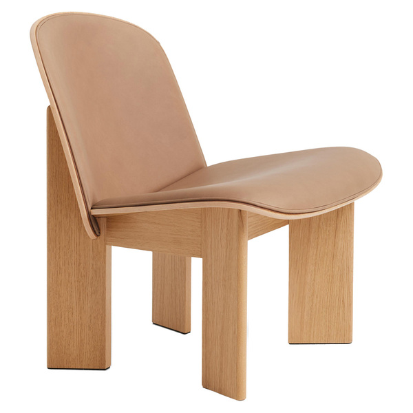 Chisel 85 Lounge Chair mit Lederpolsterung