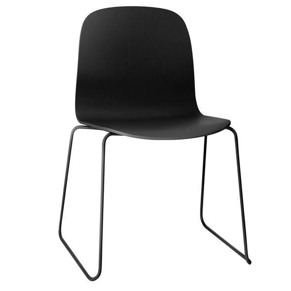 Visu Chair chaise piètement traîneau laqué couleur pack de 2