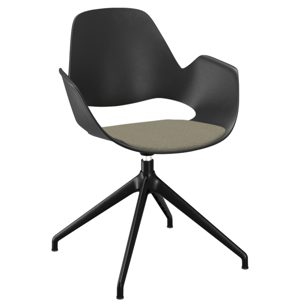 Chaise de bureau / fauteuil Falk rembourré avec base pivotante