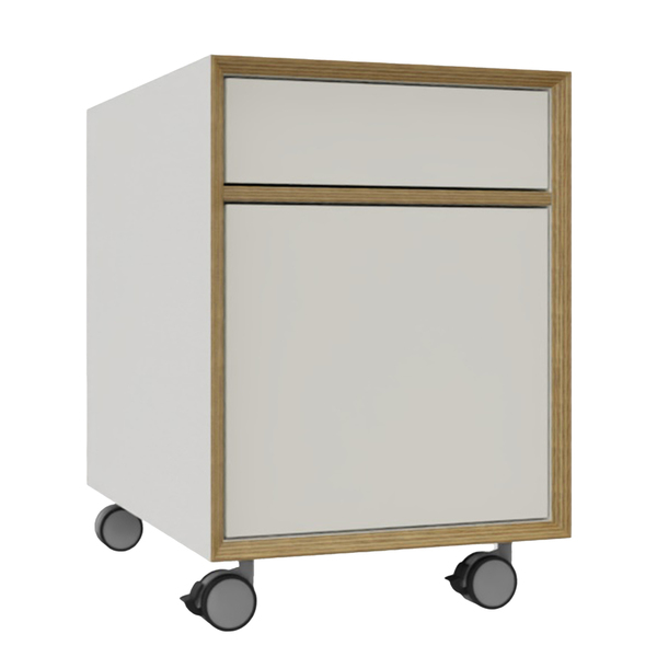 BRIDGE Container avec tiroir et porte, sur roulettes