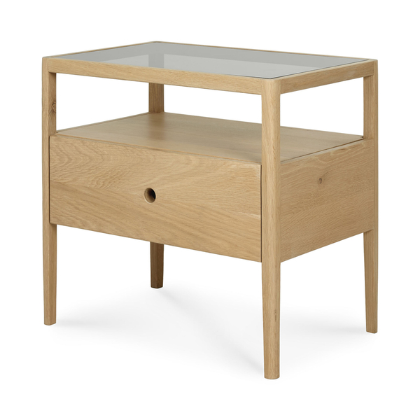 Oak Spindle Bedside Table - Nachttisch