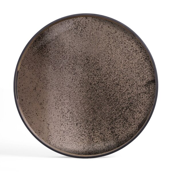 Aged Mirror Tray Bronze - Plateau miroir