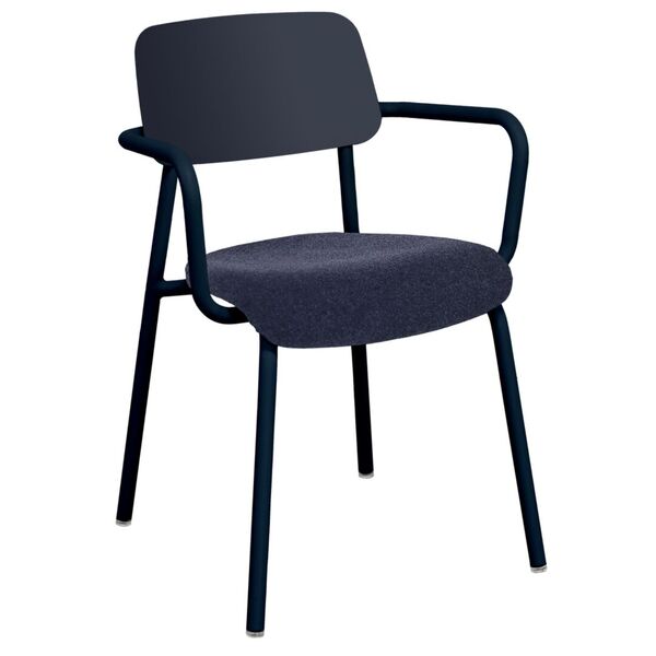 Study Bridge chair with fabric cover by Fermob