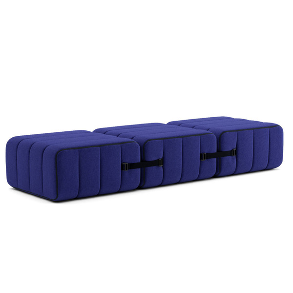Canapé / chaise longue modulable Curt à une place, 3 modules