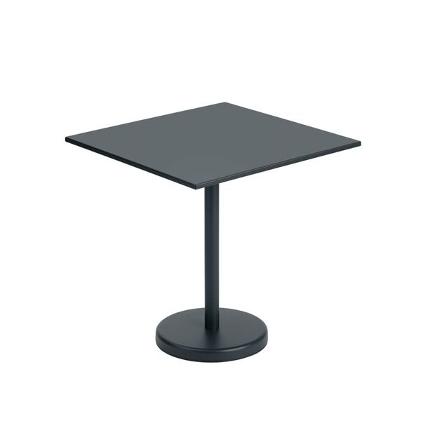 Linear Steel Café Table - Table carrée