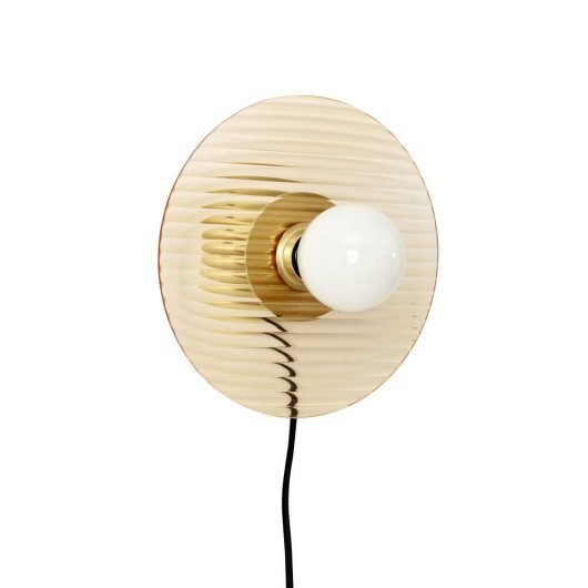 Jolie lampe murale Halo Texturé/ambre